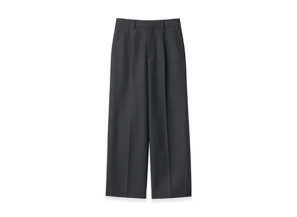 ssstein Wool Kersey Straight Trousers "Black"