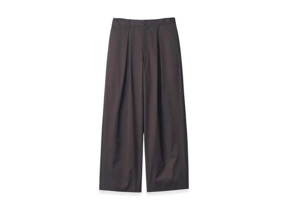 ssstein Cotton Satin Easy Wide Trousers "Black"