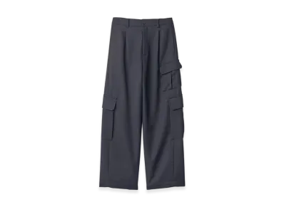 ssstein Wool Kersey Cargo Trousers "Dark Navy"