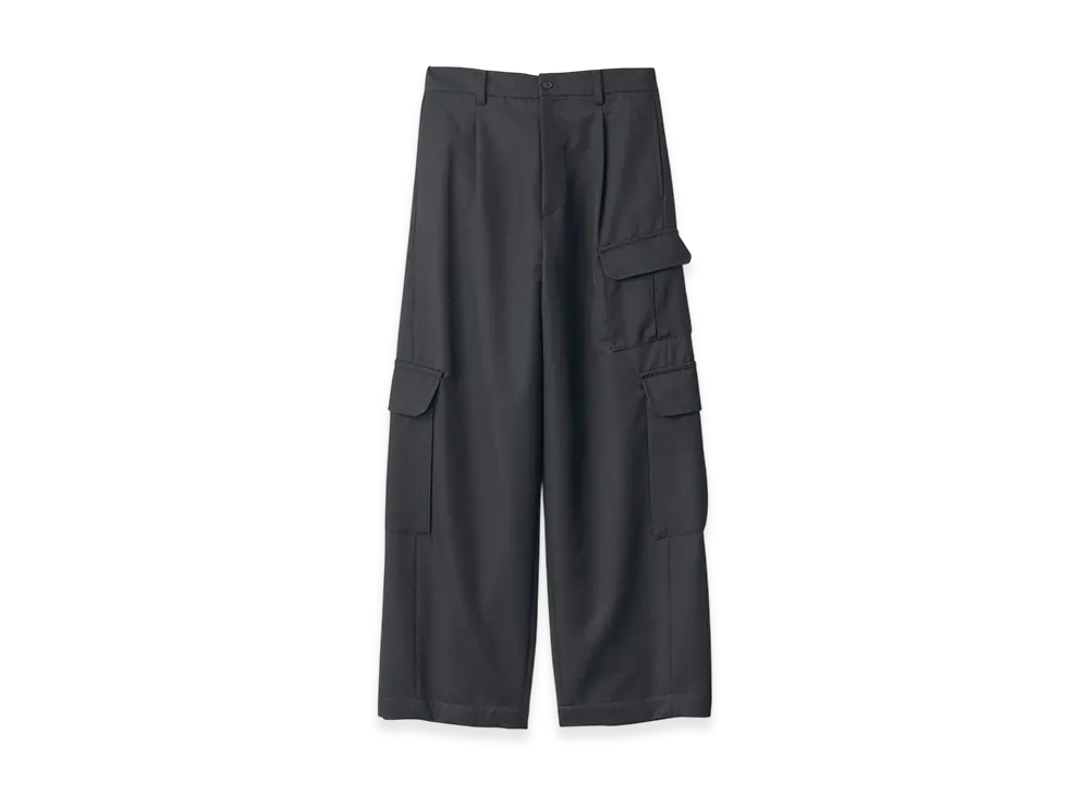 ssstein Wool Kersey Cargo Trousers "Black"