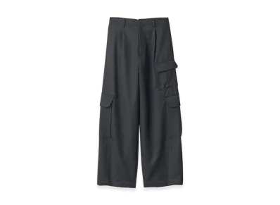 ssstein Wool Kersey Cargo Trousers "Black"