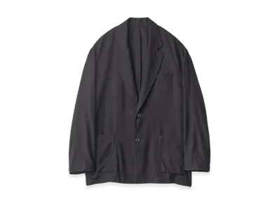 ssstein Rayon Silk Flannel Single Breasted Jacket "Black"