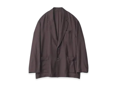 ssstein Rayon Silk Flannel Single Breasted Jacket "Charcoal"