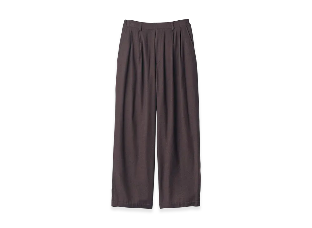 ssstein Rayon Silk Flannel Wide Easy Trousers "Charcoal"