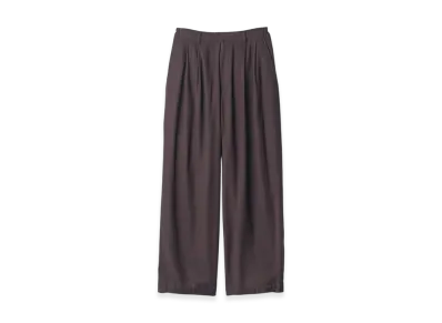 ssstein Rayon Silk Flannel Wide Easy Trousers "Charcoal"