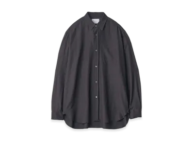ssstein Wool Silk Oversized Placket Shirt "Black"