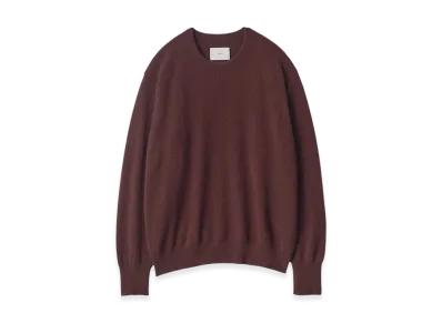 ssstein Pure Cashmere Knit Crew Neck LS "Dark Brown"