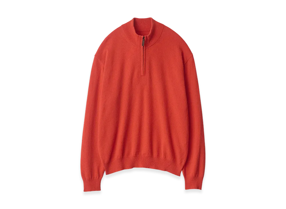 ssstein Pure Cashmere Knit Half Zip LS "Red"