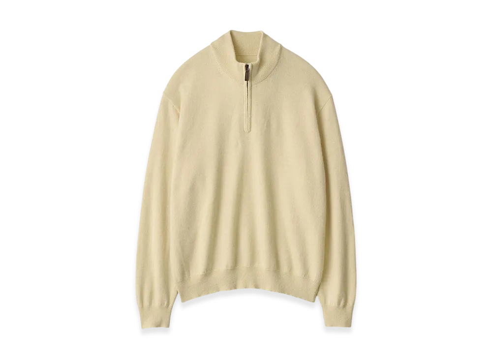ssstein Pure Cashmere Knit Half Zip LS "Yellow"