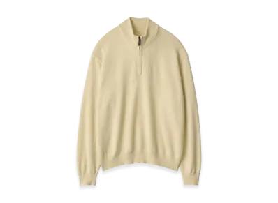 ssstein Pure Cashmere Knit Half Zip LS "Yellow"