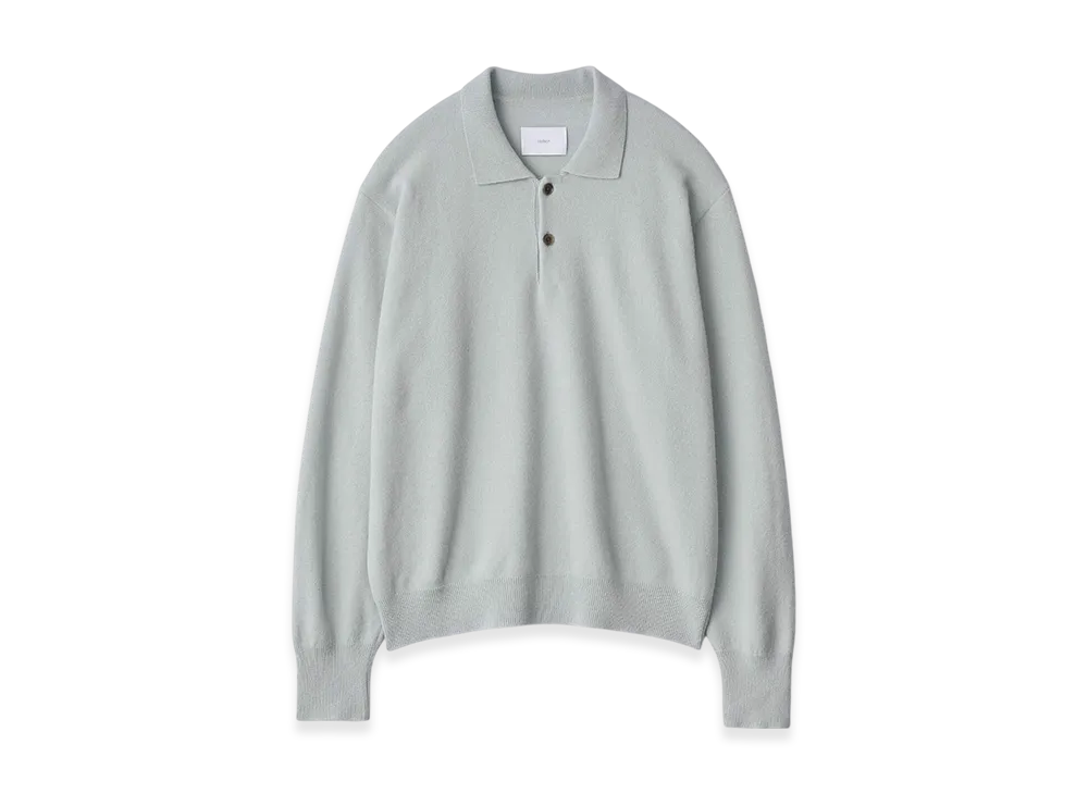 ssstein Extra Fine Wool Knit Polo LS "Blue"