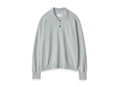 ssstein Extra Fine Wool Knit Polo LS "Blue"