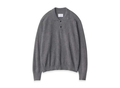 ssstein Extra Fine Wool Knit Polo LS "Grey"
