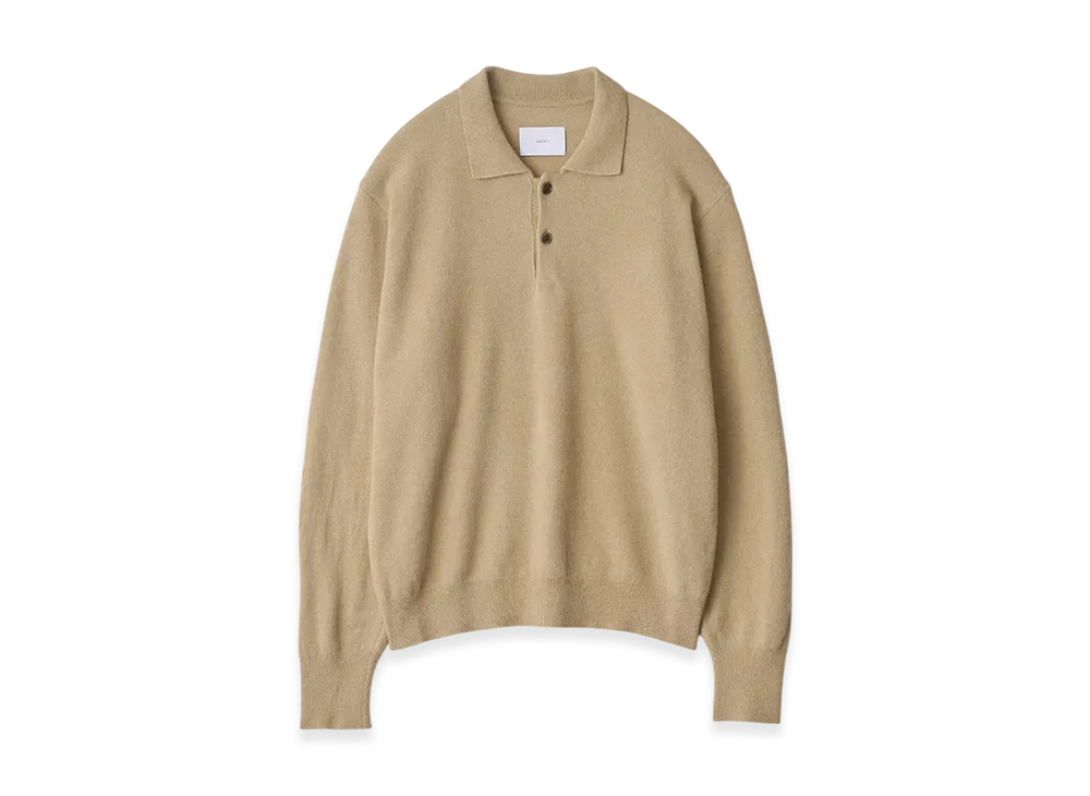 ssstein Extra Fine Wool Knit Polo LS "Beige"