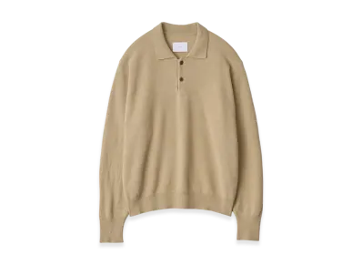 ssstein Extra Fine Wool Knit Polo LS "Beige"