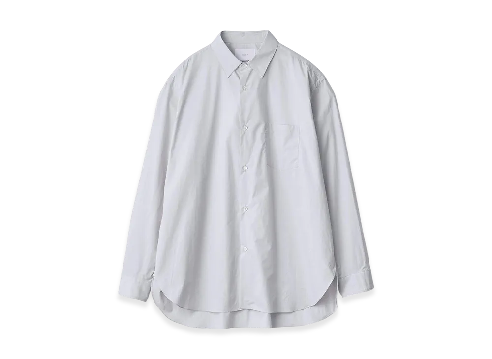ssstein Suvin Cotton Oversized Regular Collar Shirt "Off Blue"