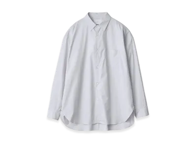 ssstein Suvin Cotton Oversized Regular Collar Shirt "Off Blue"