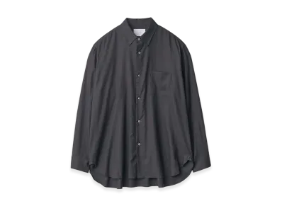 ssstein Cotton Silk Oversized Regular Collar Shirt "Black"