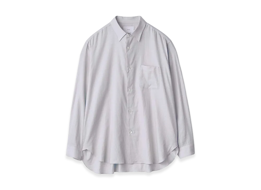 ssstein Cotton Silk Oversized Regular Collar Shirt "Sax"