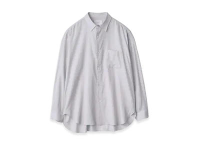 ssstein Cotton Silk Oversized Regular Collar Shirt "Sax"