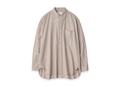 ssstein Cotton Silk Oversized Placket Shirt "Greige"