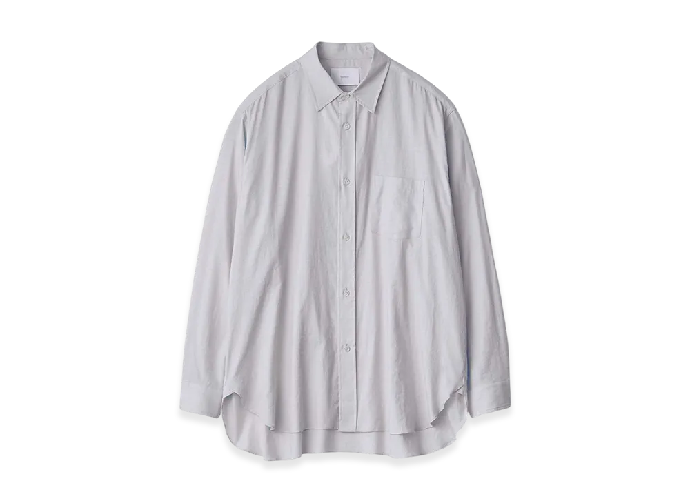 ssstein Cotton Silk Oversized Placket Shirt "Sax"