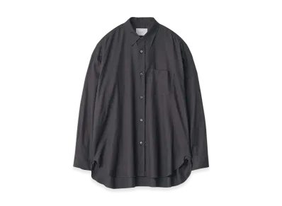 ssstein Cotton Silk Oversized Placket Shirt "Black"