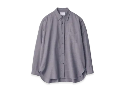 ssstein Extra Fine Wool Oversized Placket Shirt "Blue"