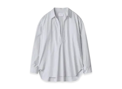ssstein Suvin Cotton Oversized Skipper Shirt "Off Blue"