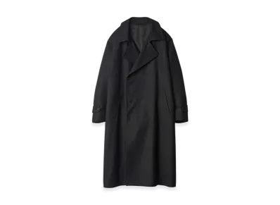 ssstein Wool Flannel Oversized Double Breasted Coat "Black"
