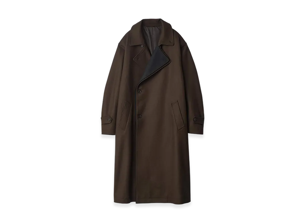 ssstein Double Lapeled Double Breasted Coat "Grey Brown"