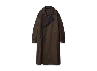ssstein Double Lapeled Double Breasted Coat "Grey Brown"