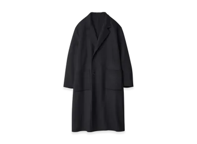 ssstein Wool/Cashmere Reversible Notch Lapel Coat "Black/Black"