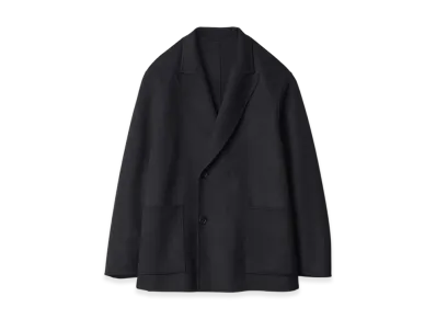 ssstein Wool/Cashmere Reversible Peak Lapel Jacket "Black/Black"