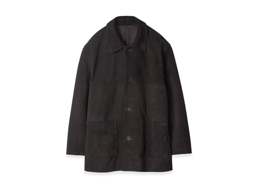 ssstein Cow Suede Car Jacket "Dark Brown"