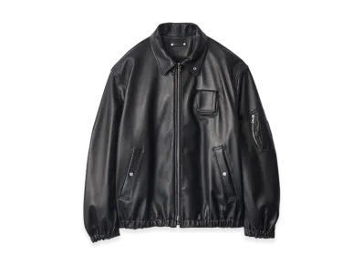 ssstein Sheep Leather Flight Jacket "Black"