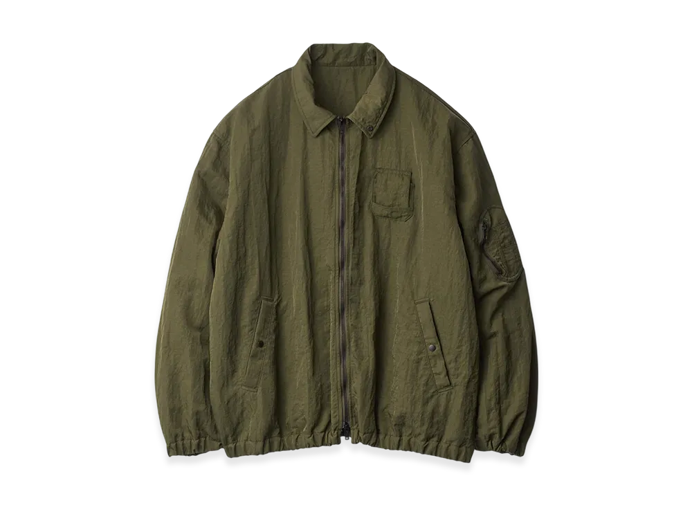 ssstein Bio Washed Nylon Oversized Fight Jacket "Military Khaki"