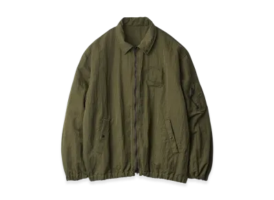 ssstein Bio Washed Nylon Oversized Fight Jacket "Military Khaki"