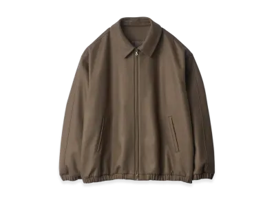 ssstein Melton Oversized Zip Jacket "Dark Beige"