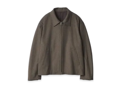 ssstein Wool Doeskin Zip Short Jacket "Taupe"
