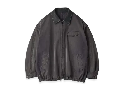 ssstein Sulfur Dyed Whip Cord Vintage Zip Jacket "Black"