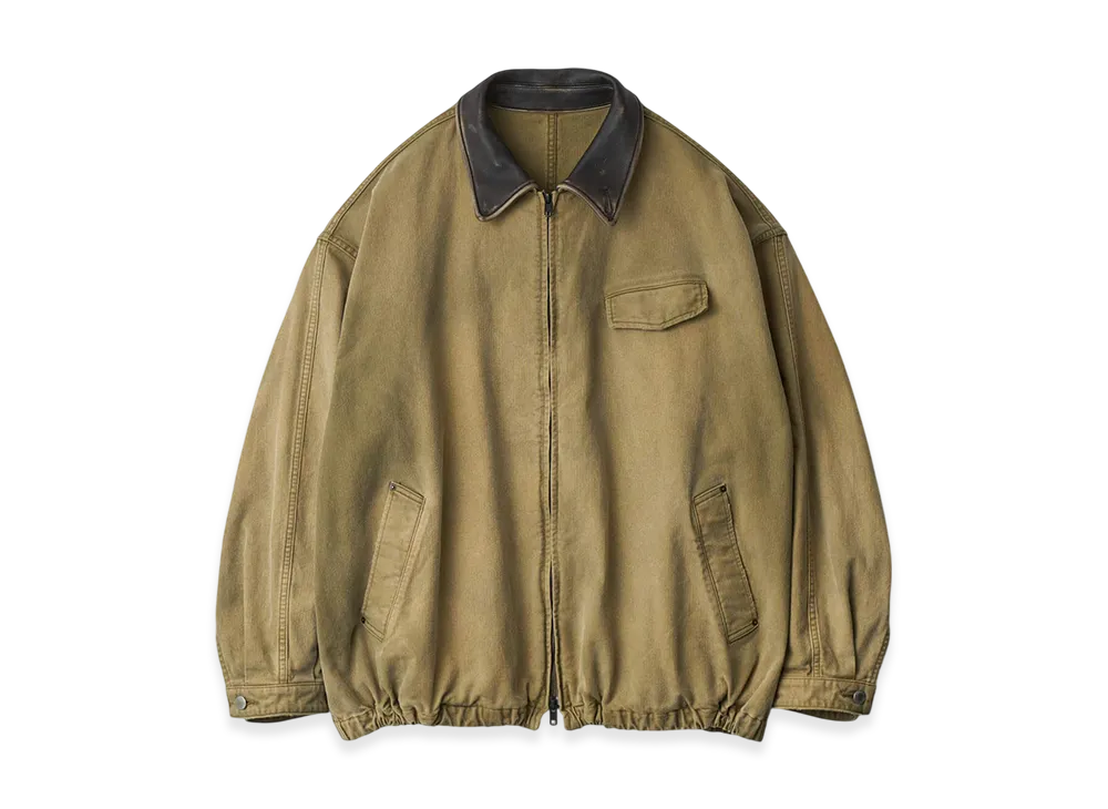 ssstein Sulfur Dyed Whip Cord Vintage Zip Jacket "Khaki"