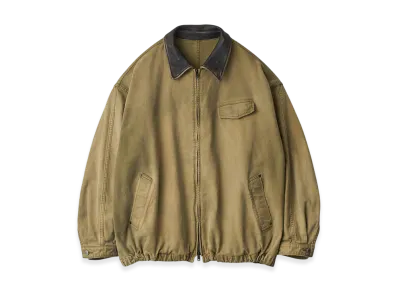 ssstein Sulfur Dyed Whip Cord Vintage Zip Jacket "Khaki"