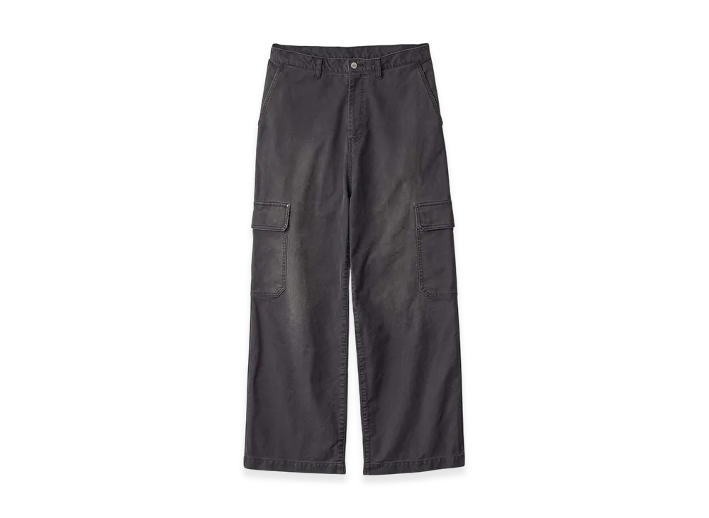 ssstein Sulfur Dyed Whip Cord Vintage Trousers "Black"