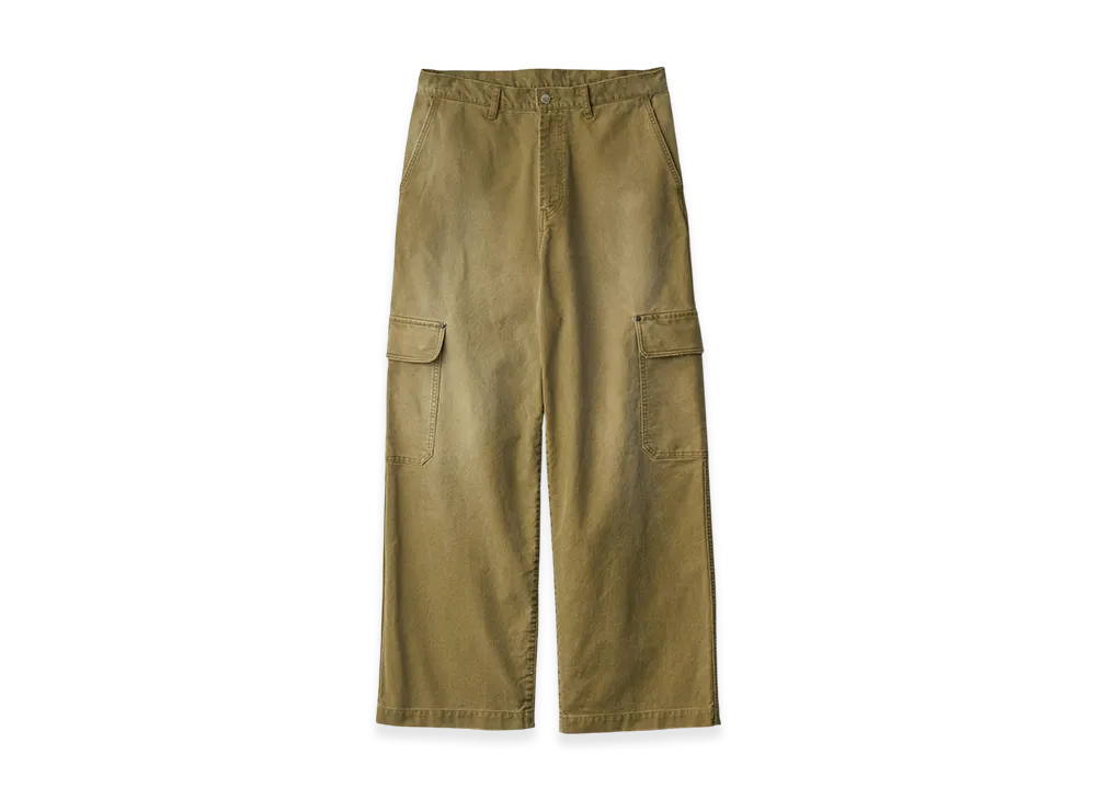 ssstein Sulfur Dyed Whip Cord Vintage Trousers "Khaki"