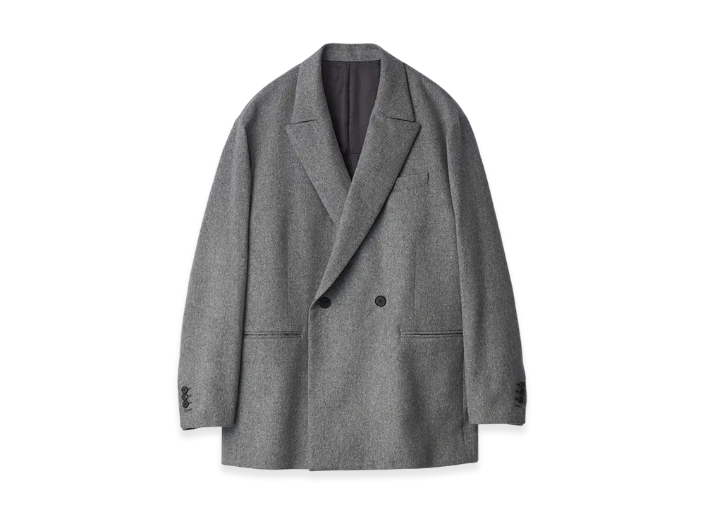 ssstein W/Ca Beaver Back Slash Peak Lapel Jacket "Grey"