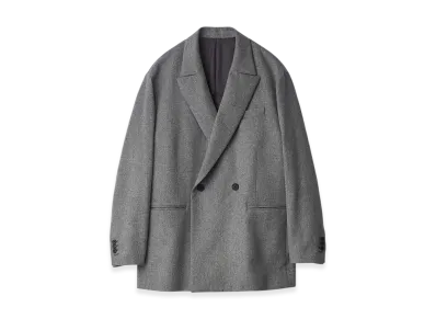 ssstein W/Ca Beaver Back Slash Peak Lapel Jacket "Grey"