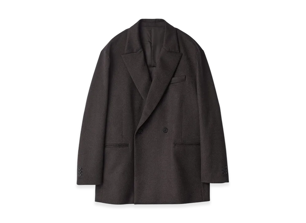 ssstein Pure Cashmere Back Slash Peak Lapel Jacket "Dark Brown"