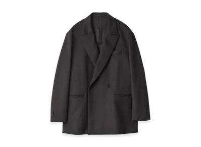 ssstein Pure Cashmere Back Slash Peak Lapel Jacket "Dark Brown"