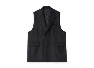 ssstein W/Ca Beaver Back Slash Sleeveless Jacket "Black"
